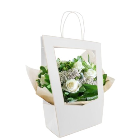 Shopper Medaillon Large 16x30 h50cm 5pz.  White